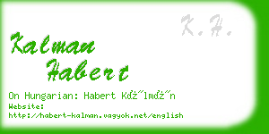 kalman habert business card